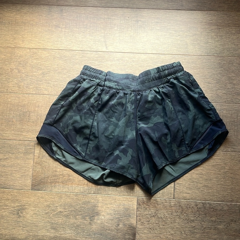Camo running shorts